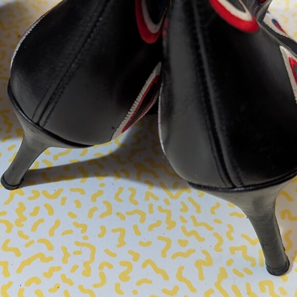 Shelly's of London Mod Dot Embroidered Leather Women's Knee High Boots Size 38 - Picture 4 of 13